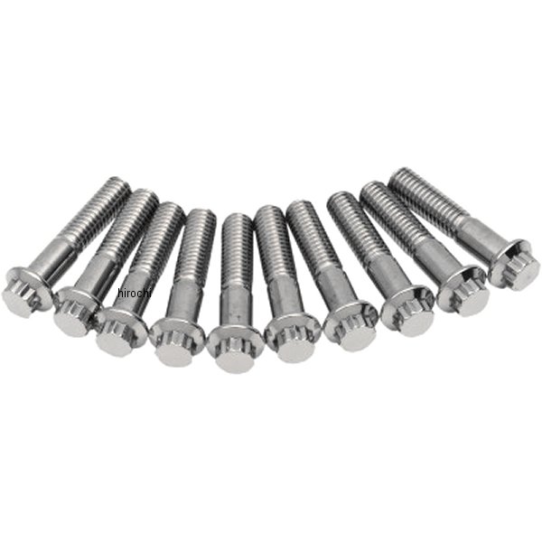 【セール特価】 ボルト 12角 3/8"-16 x 1.75インチ(44mm) ポリッシュ (10個入り)