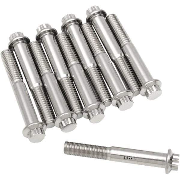 【セール特価】 ボルト 12角 3/8"-16 x 2.5インチ(64mm) ポリッシュ (10個入り)