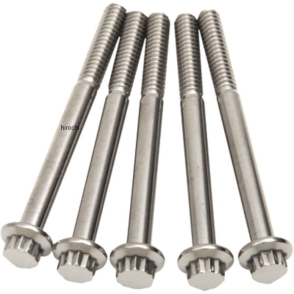 【セール特価】 ボルト 12角 1/4"-20 x 2.75インチ(70mm) ポリッシュ (5個入り)