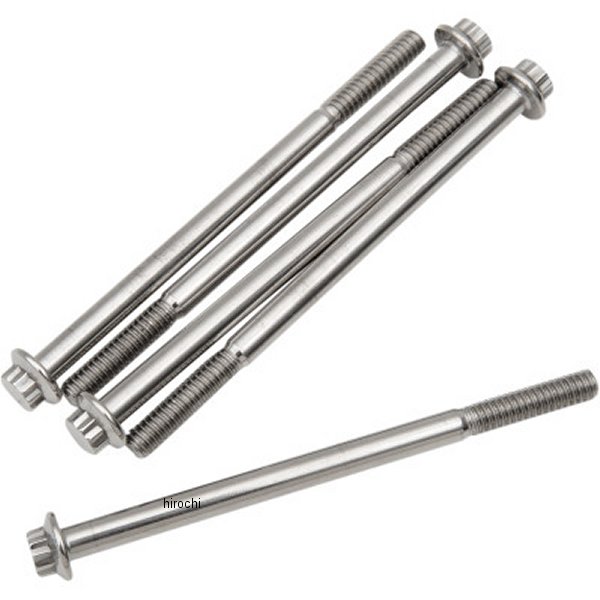 【セール特価】 ボルト 12角 1/4"-20 x 4インチ(102mm) ポリッシュ (5個入り)