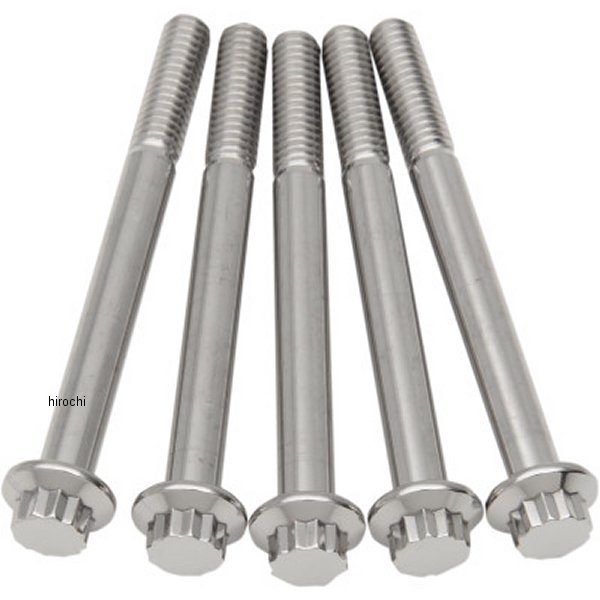 【セール特価】 ボルト 12角 5/16"-18 x 3.25インチ(83mm) ポリッシュ (5個入り)