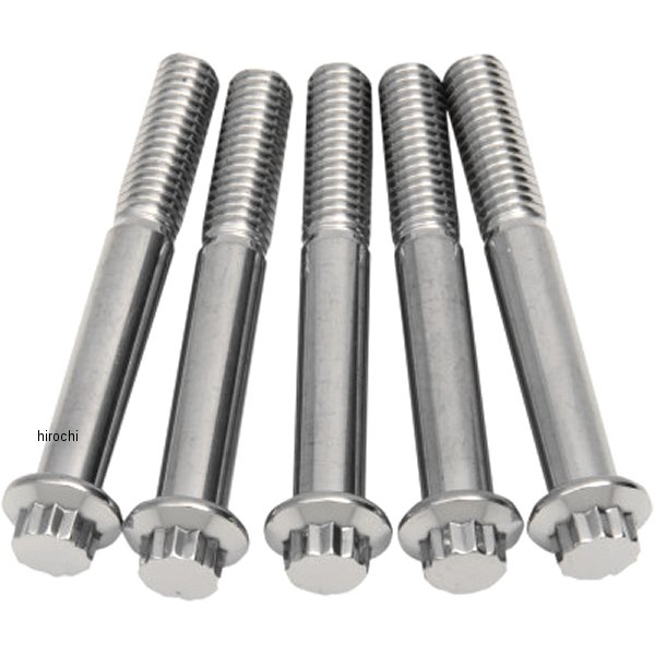 ボルト 12角 3/8"-16 x 2.75インチ(70mm) ポリッシュ (5個入り)