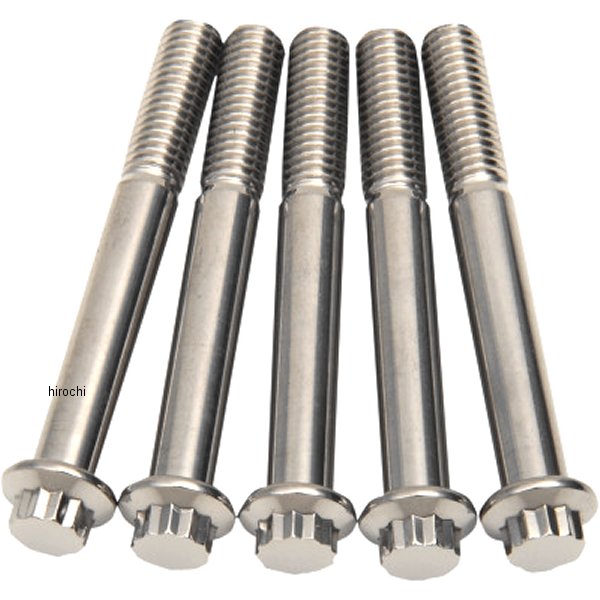 ボルト 12角 3/8"-16 x 3インチ(76mm) ポリッシュ (5個入り)