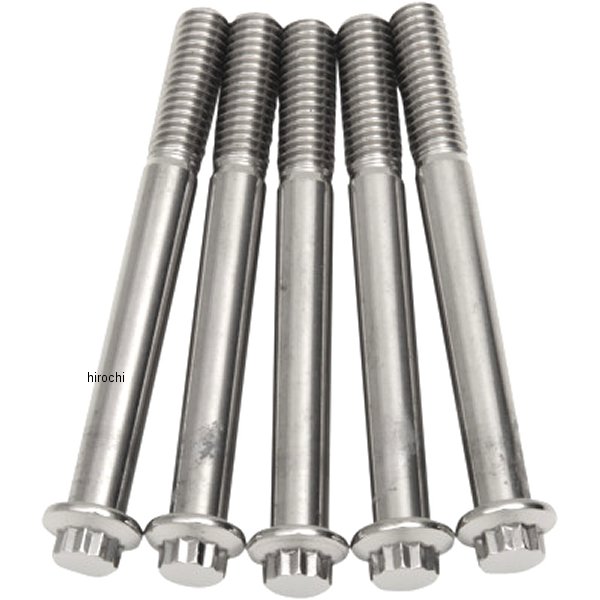 【セール特価】 ボルト 12角 3/8"-16 x 3.5インチ(89mm) ポリッシュ (5個入り)