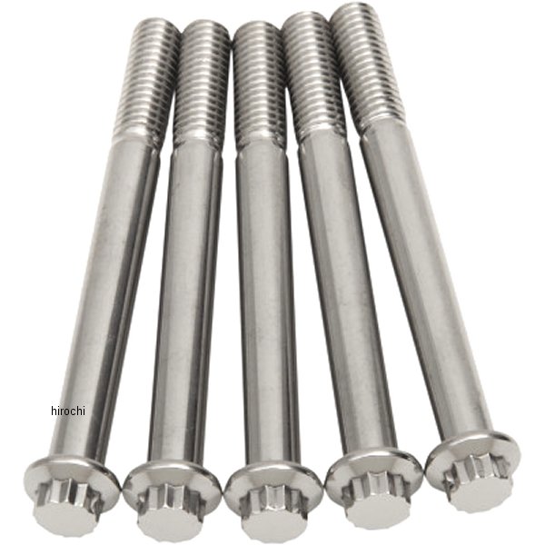 【セール特価】 ボルト 12角 3/8"-16 x 3.75インチ(95mm) ポリッシュ (5個入り)