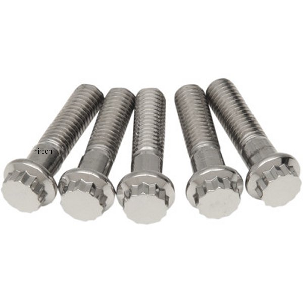 【セール特価】 ボルト 12角 7/16-14 x 2インチ(51mm) ポリッシュ (5個入り)