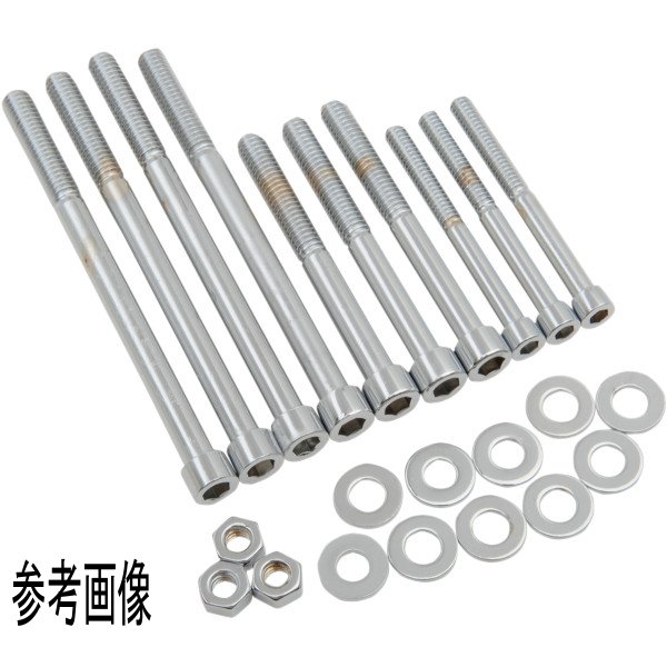 ガードナーウェスコット ボルトキット エンジンケース L84年-95年 クローム