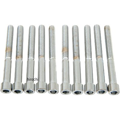 六角穴付きボタンボルト 1/4"-20 x 2.25インチ(57mm) クローム/無地 (5個入り)