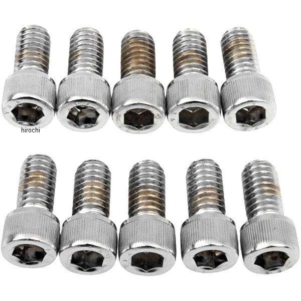六角穴付きボタンボルト 5/16"-18 x 5/8インチ(16mm) クローム/ローレット (10個入り)