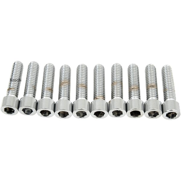 六角穴付きボタンボルト 5/16"-18 x 1.25インチ(32mm) クローム/無地 (10個入り)