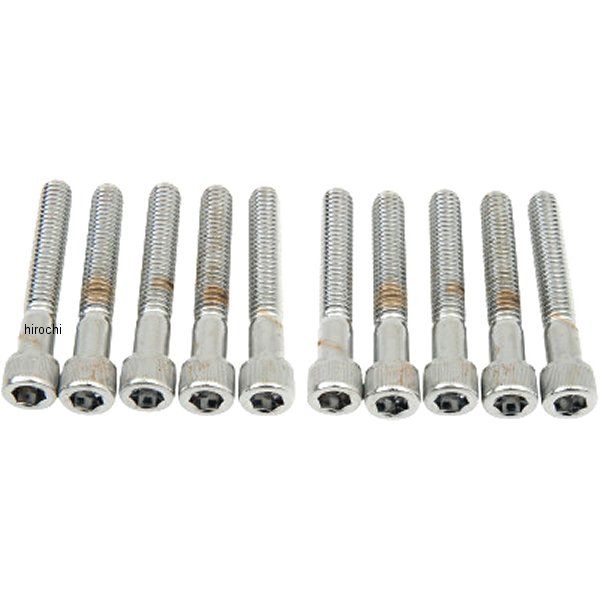 六角穴付きボタンボルト 5/16"-18 x 2インチ(51mm) クローム/ローレット (5個入り)