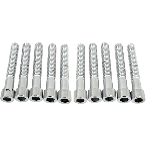 六角穴付きボタンボルト 5/16"-18 x 2インチ(51mm) クローム/無地 (5個入り)