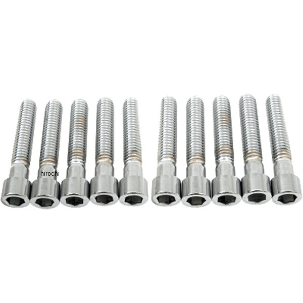 六角穴付きボタンボルト 3/8"-16 x 2インチ(51mm) クローム/無地 (5個入り)