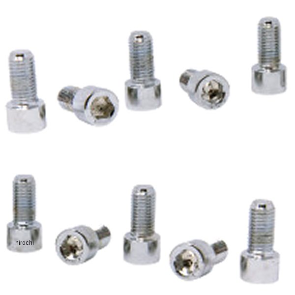 六角穴付きボタンボルト 5/16"-24 x 3/4インチ(19mm) クローム/無地 (10個入り)