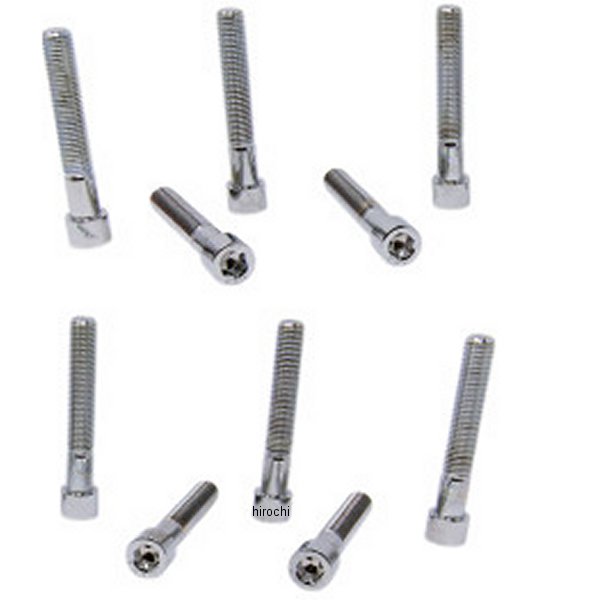 六角穴付きボタンボルト 5/16"-24 x 2インチ(51mm) クローム/無地 (10個入り)