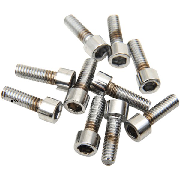 六角穴付きボタンボルト #8-32 x 1/2インチ(13mm) クローム/無地 (10個入り)