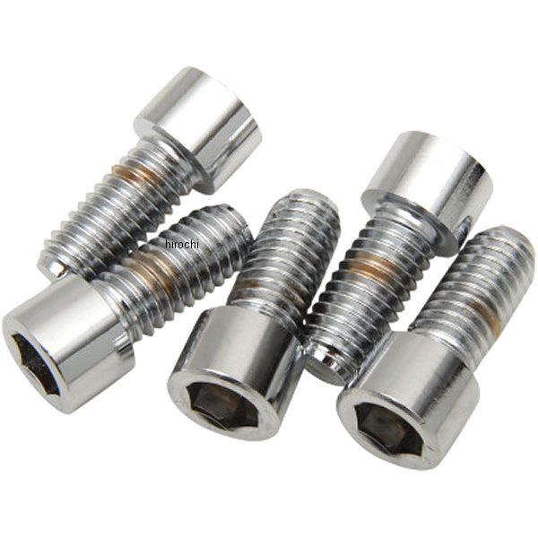 六角穴付きボタンボルト 7/16"x 14 x 3/4インチ(19mm) クローム/無地 (5個入り)
