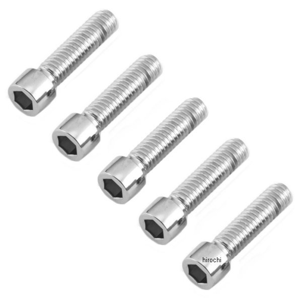 六角穴付きボタンボルト 1/2"x 13 x 2インチ(51mm) クローム/無地 (5個入り)
