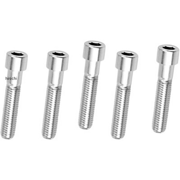 六角穴付きボタンボルト 1/2"x 13 x 2.25インチ(57mm) クローム/無地 (5個入り)