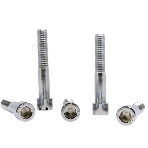六角穴付きボタンボルト 1/2"x 13 x 3インチ(76mm) クローム/無地 (5個入り)