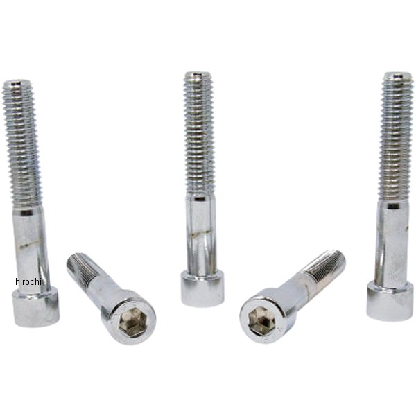六角穴付きボタンボルト 1/2"x 13 x 3.25インチ(83mm) クローム/無地 (5個入り)
