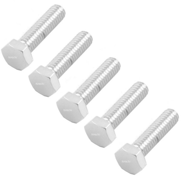 六角ボルト 1/2"x 13 x 2インチ(51mm) クローム (5個入り)