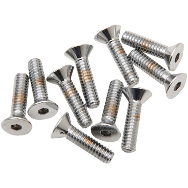 六角穴付きボタンボルト 1/4"x 20 x 1.25インチ(32mm) クローム (10個入り)