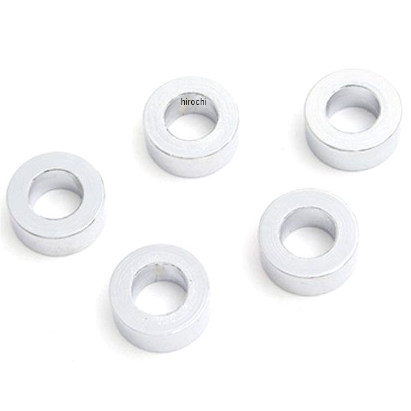 Machine スペーサー クローム 5/16インチ(8mm) x 厚さ 1/4インチ(6mm) (5個入り)