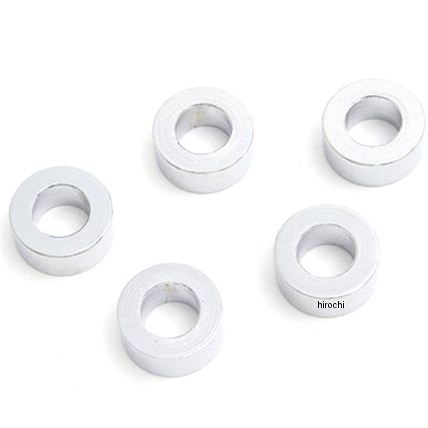Machine スペーサー クローム 3/8インチ(9.5mm) x 厚さ 1/4インチ(6mm) (5個入り)