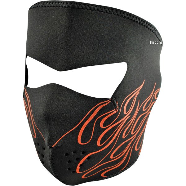 フルフェイスマスク オレンジ 炎
