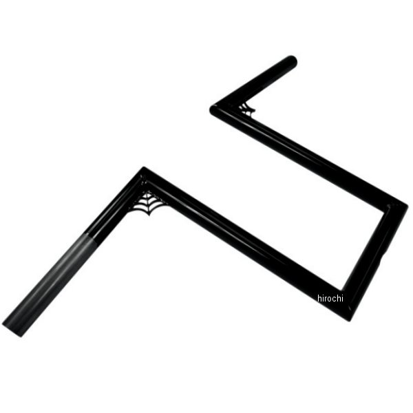 1インチ ハンドルバー ウエブZ 12インチ 黒(つや有り)