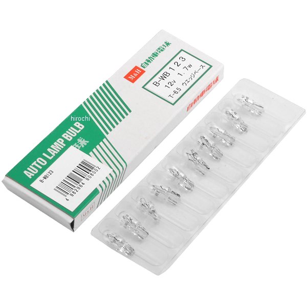 ノーマルバルブ 12V1.7W メーター球(ヤマハ車など) (クリア) 1箱 (10個入り)