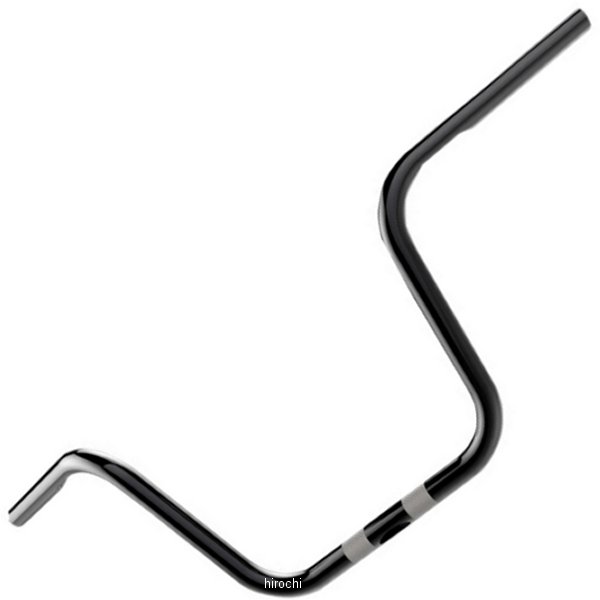 1インチハンドルバー 10インチ ボバー エイプ (ディンプル/穴あけ加工) 黒