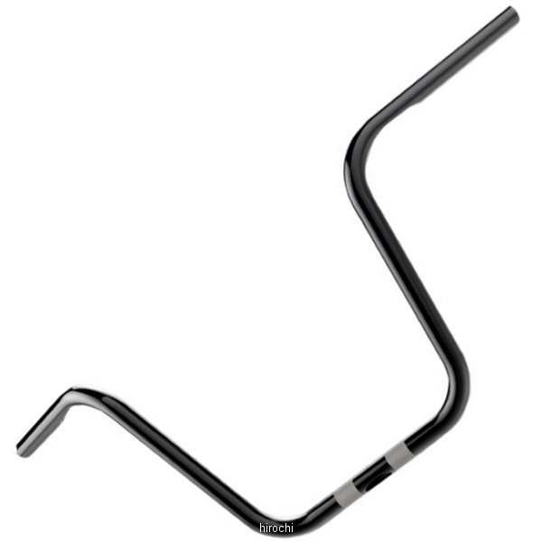 1インチハンドルバー 12インチ ボバー エイプ (ディンプル/穴あけ加工) 黒