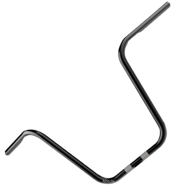 1インチハンドルバー 14インチ ボバー エイプ (ディンプル/穴あけ加工) 黒