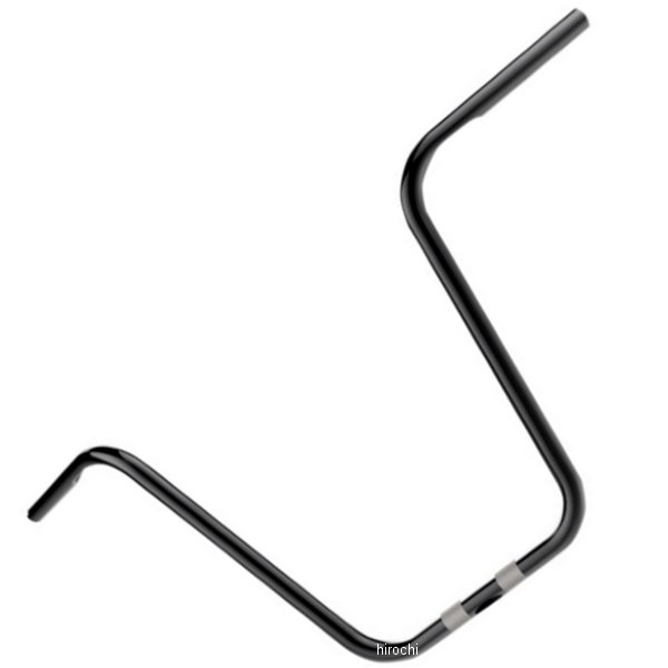 1インチハンドルバー 16インチ ボバー エイプ (ディンプル/穴あけ加工) 黒