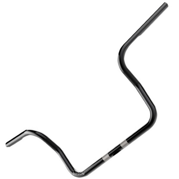 1インチハンドルバー 10インチ ボバー エイプ (ディンプル/穴あけ加工) 黒