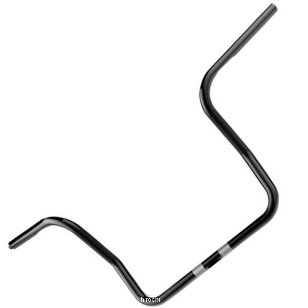 【セール特価】 1インチハンドルバー 12インチ ボバー エイプ (ディンプル/穴あけ加工) 黒