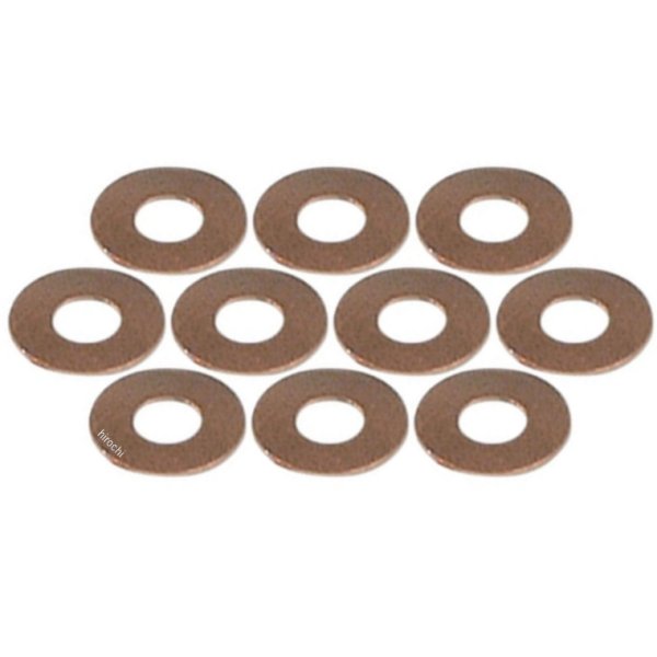 トップロッカーカバーワッシャー 86年-03年 XL、84年-99年 BigTwin 銅 (10個入り)