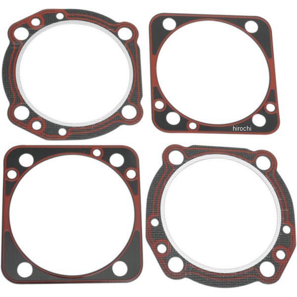 ヘッド/ペース ガスケットキット 4"ボア S&S、TP製 シリンダー