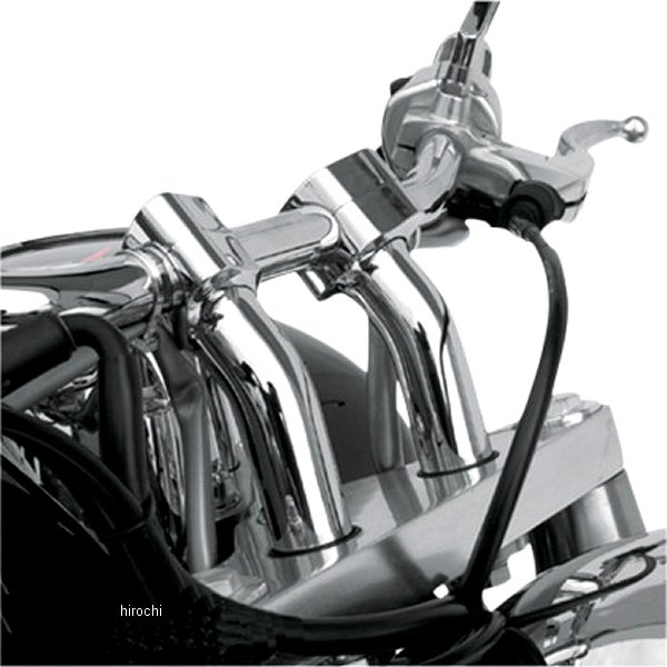 1インチハンドルバー 4インチ(102mm)高 ライザー クローム