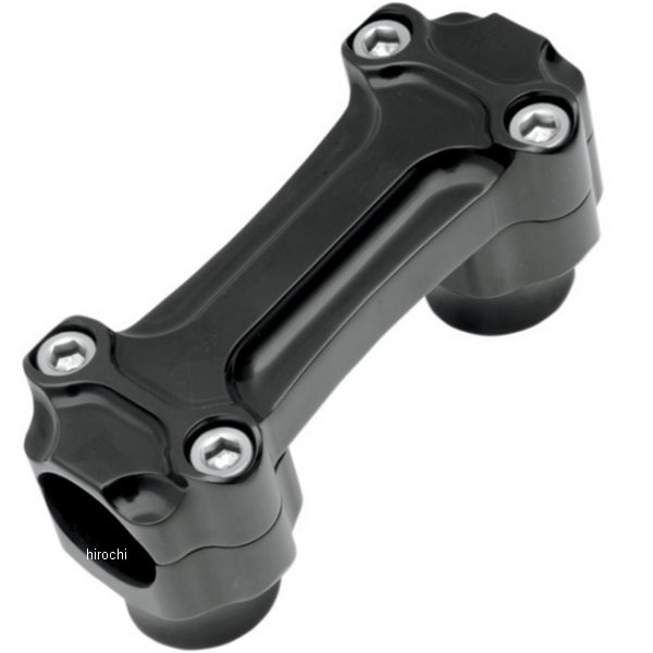 1インチハンドルバー 1インチ(25mm)高 ライザー クランプ一体型ライザー シングル 黒