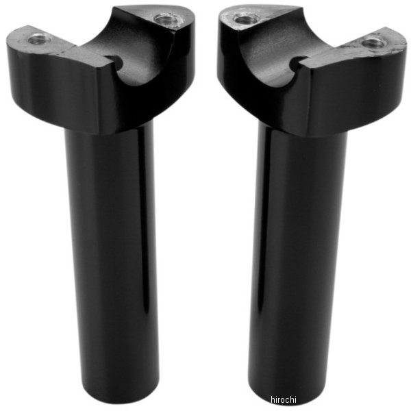 1インチハンドルバー 5.5インチ(140mm)高 ライザー ストレート 黒