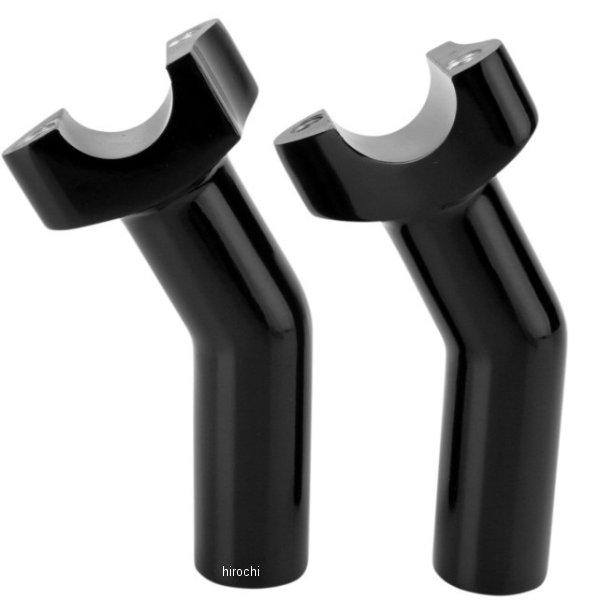 1インチハンドルバー 4.5インチ(114mm)高 ライザー プルバック 黒