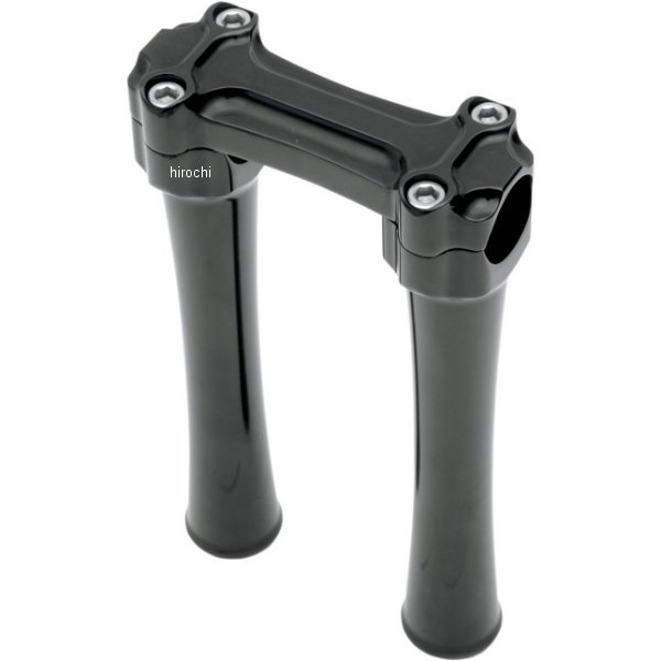 1インチハンドルバー 8インチ(203mm)高 ライザー クランプ一体型ライザー 黒