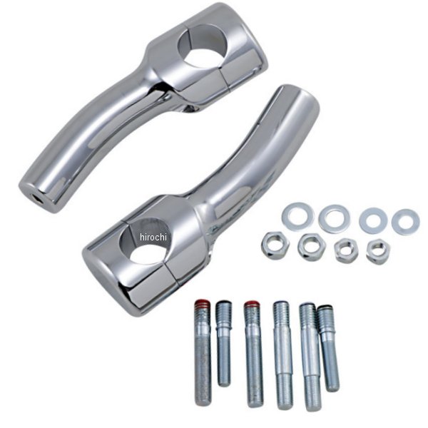 1.5インチハンドルバー 5.5インチ(140mm)高 ライザー クローム