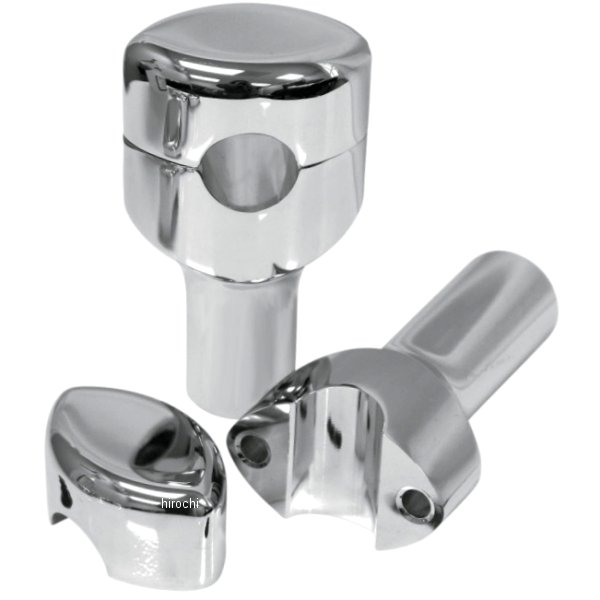 1.25インチハンドルバー 3インチ(76mm)高 ライザー クローム スムース