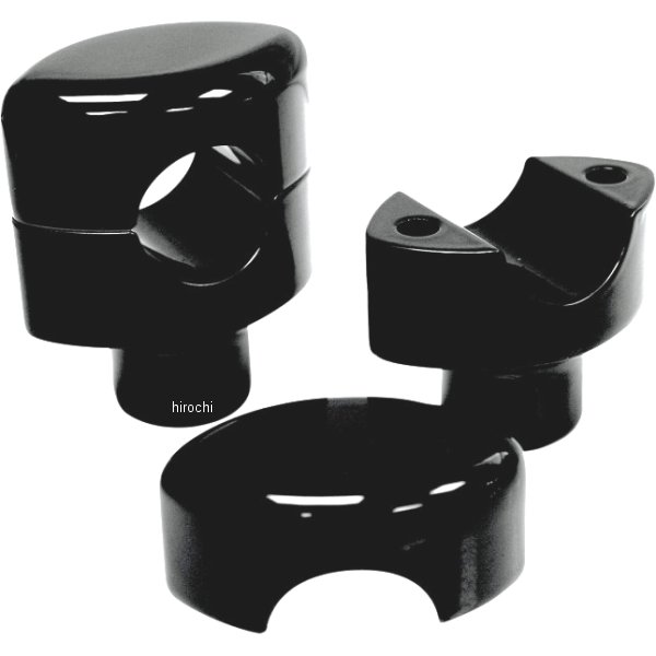 1.25インチハンドルバー 1.5インチ(38mm)高 ライザー 黒 スムース