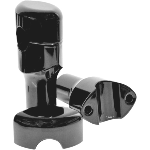 1.25インチハンドルバー 3インチ(76mm)高 ライザー 黒 スムース