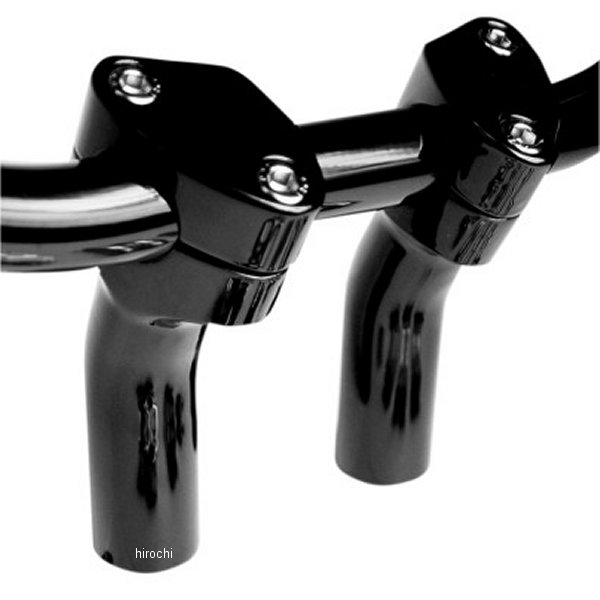 1インチハンドルバー 4インチ(約102mm)高 ライザー 黒